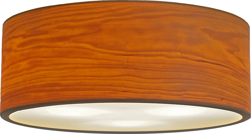 wood drum ceiling light